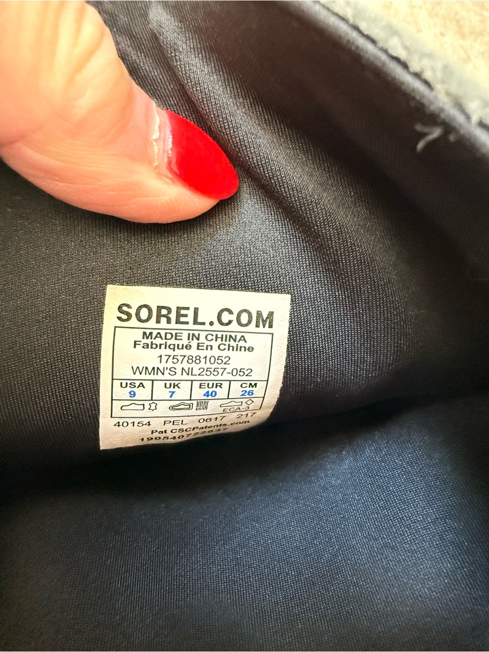 Sorel Women's Black Interior Lined Boot